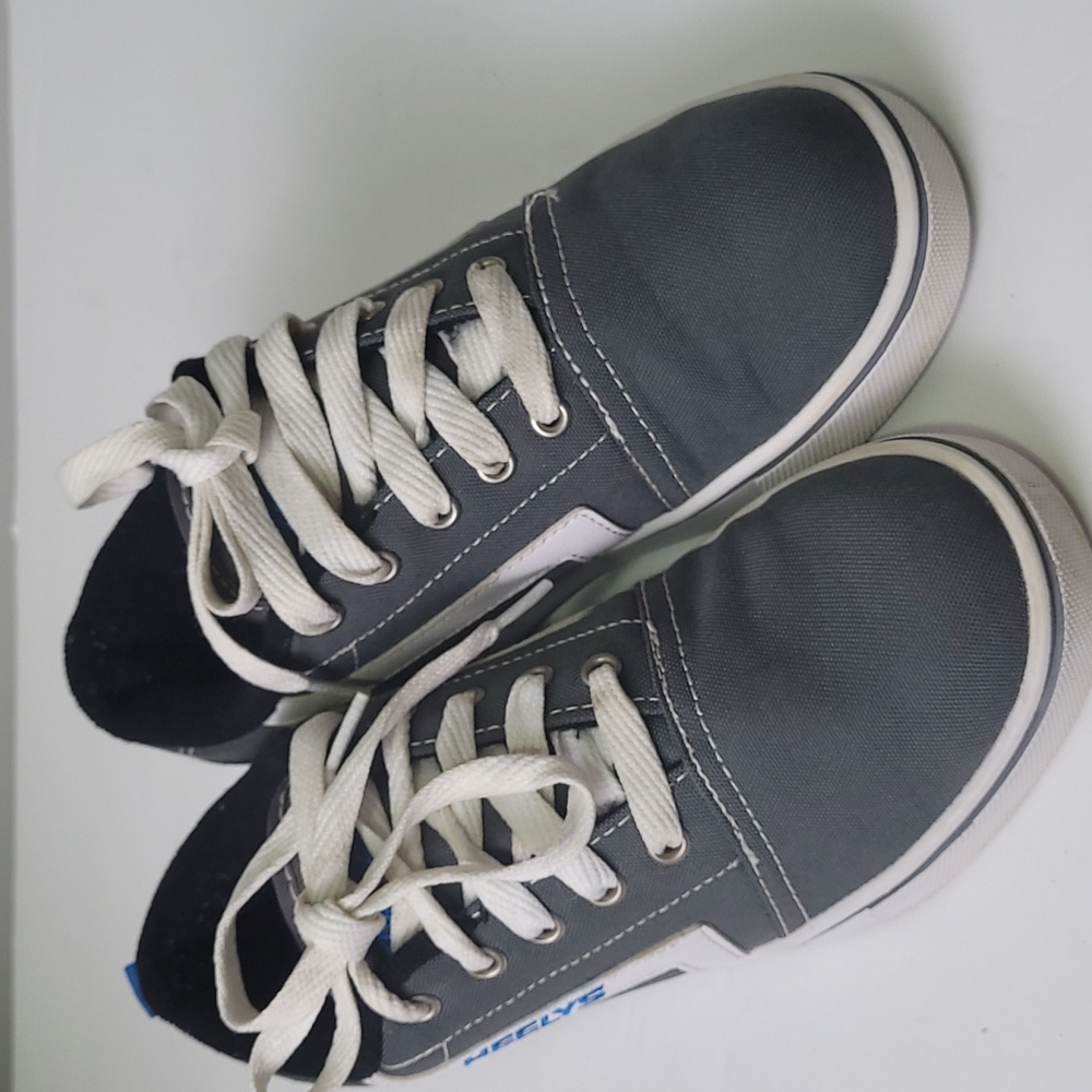 HEELYS GR8 PRO 100218 SKATE SNEAKERS CANVAS GRAY YOUTH. Y TH5